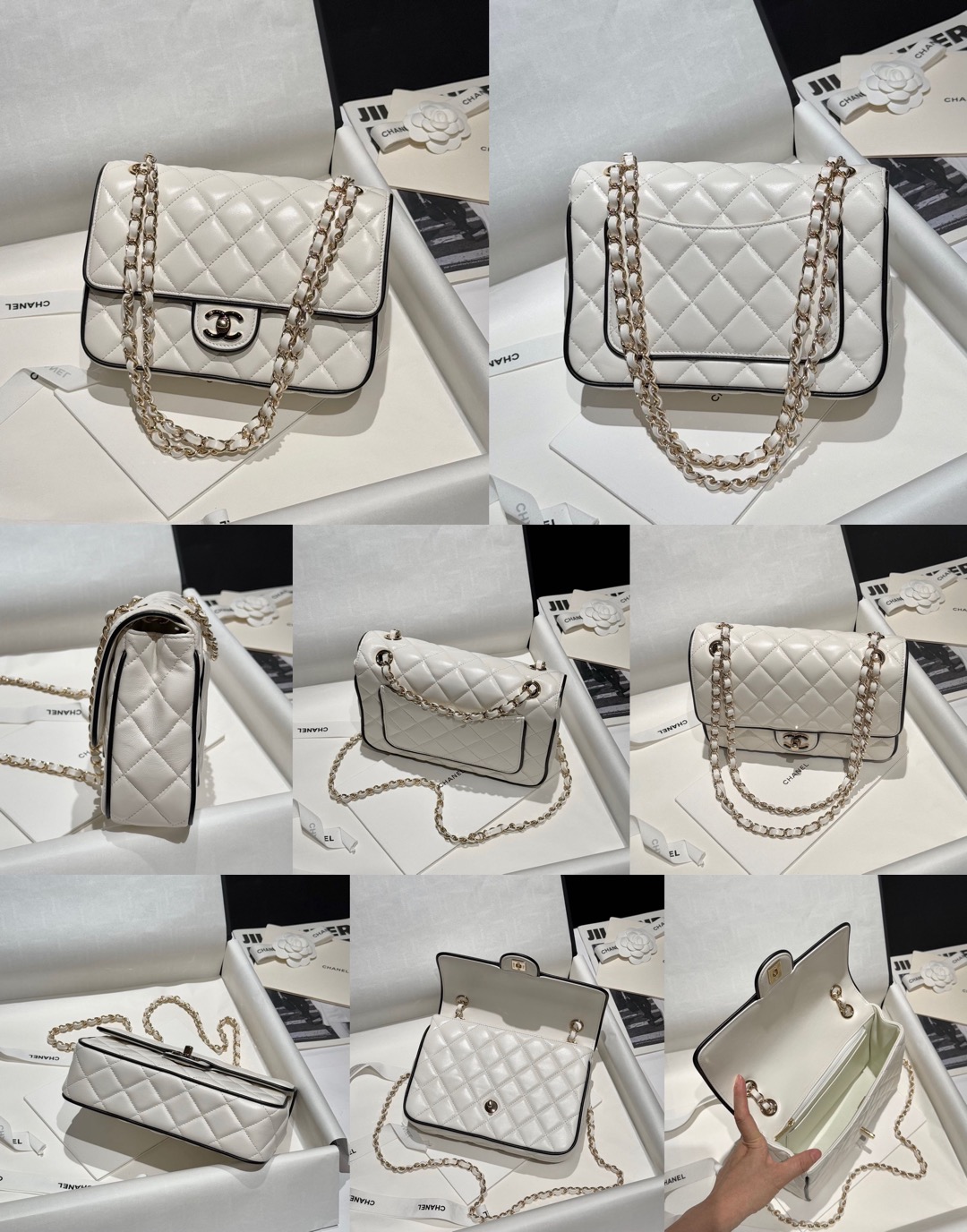 CHANEL Flap bag Lambskin black & white Picsew 20250718014854