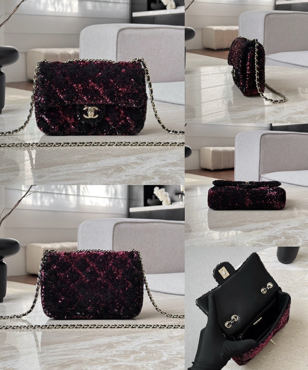 CHANEL Flag Bag Quilted Gradient Sequins & Ruthenium-Finish Metal Picsew 20251024194520