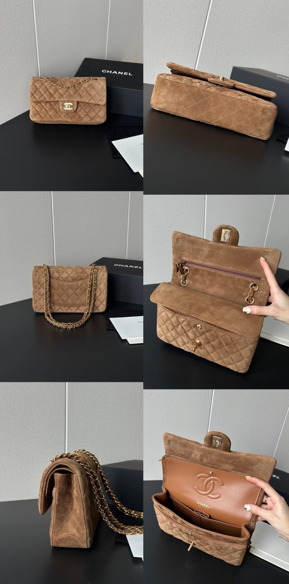 CHANEL Vintage Classique Flap Medium Handbag Suede Leather Picsew 20251113143246 990x2000