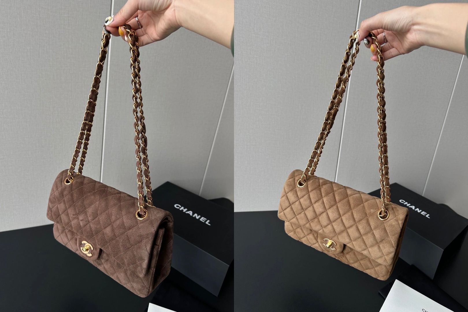 CHANEL Vintage Classique Flap Medium Handbag Suede Leather Picsew 20251113143300