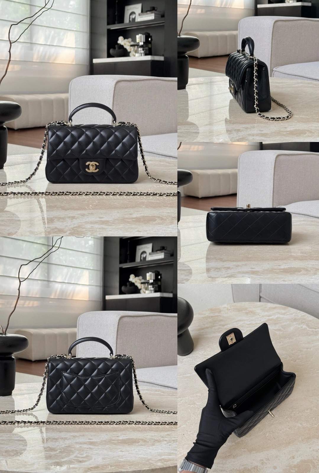 CHANEL MINI Classic Handbag With Top Handle Lambskin Picsew 20251217203600
