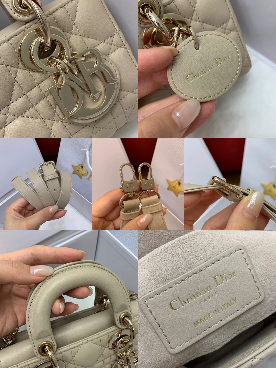 DIOR MINI Lady D-Joy Bag Cannage Lambskin-Sand-Colored Picsew 20260104175030