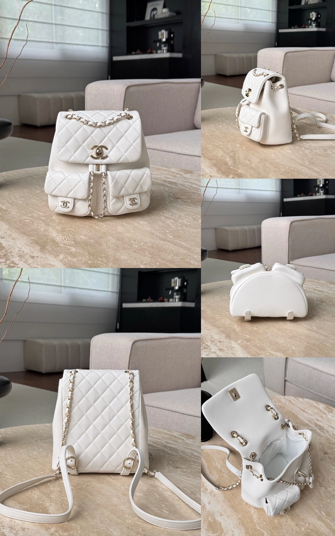CHANEL Duma Drawstring Backpack Two Pokect Caviar Picsew 20260130145023