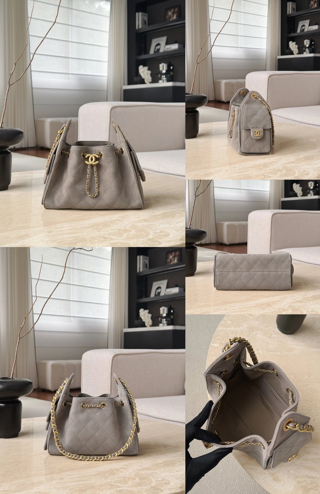 CHANEL 25 Hobo Bag Suede in Grey Picsew 20260225130327