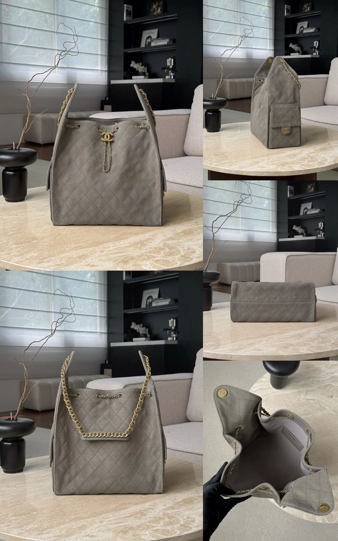CHANEL 25 Hobo Bag Suede in Grey Picsew 20260226183253