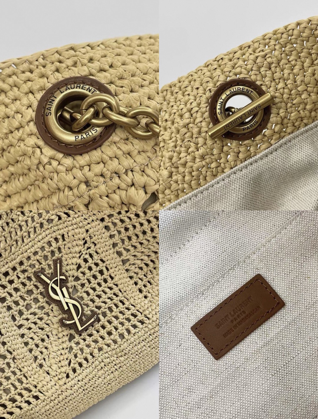 YSL JAMIE SHOPPING in raffia in Beige Picsew 20260228155029