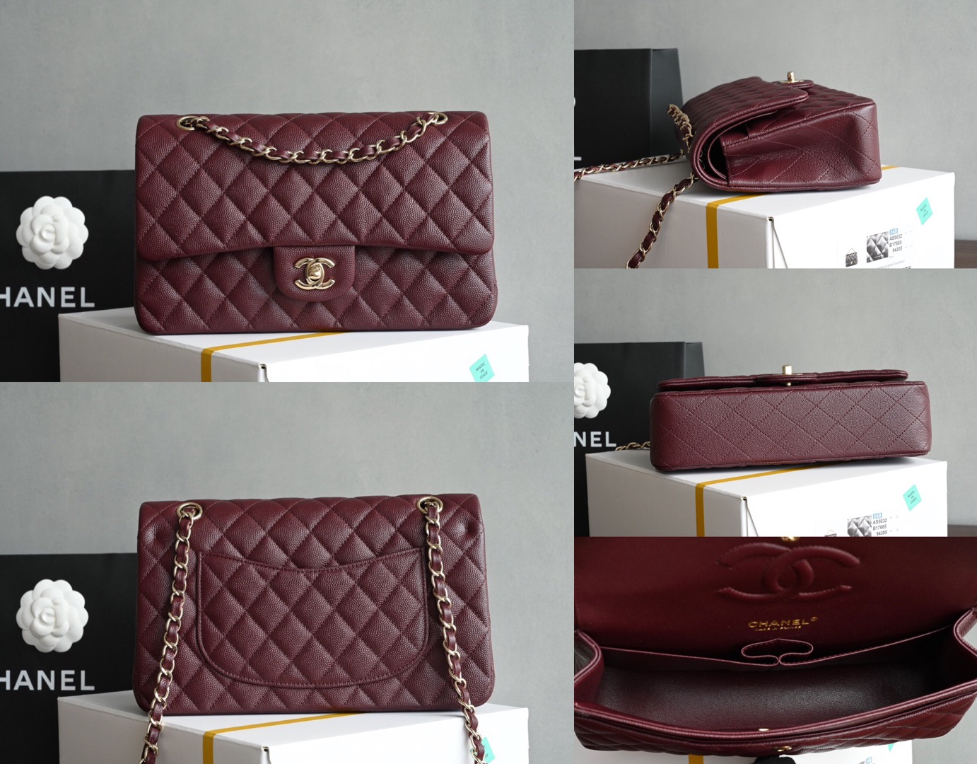 CHANEL Classique Flap Medium Handbag Caviar Leather Picsew 20260319213725
