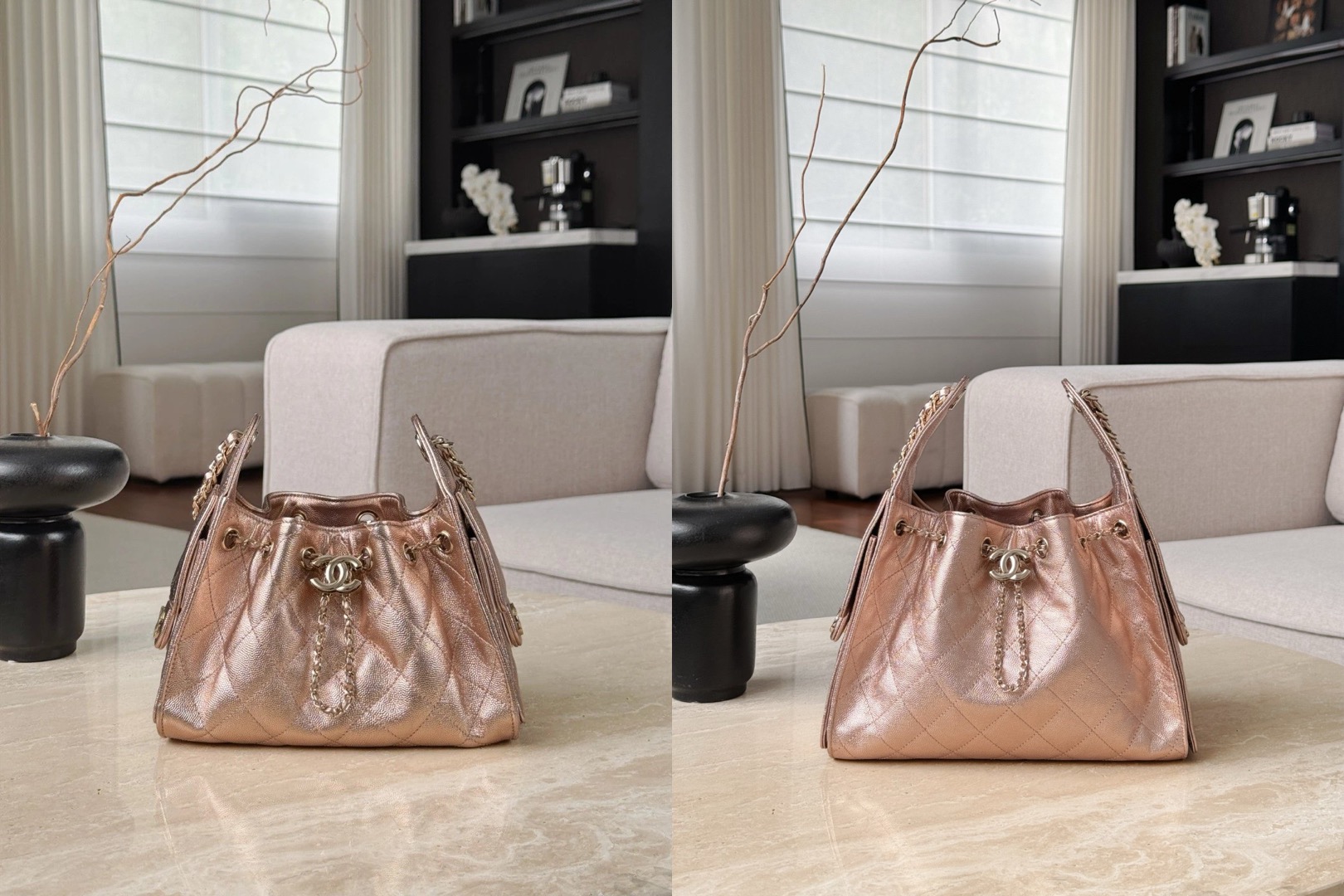 CHANEL 26C 25Bag Caviar leather In Metallic Rose Pink Picsew 20260324151336