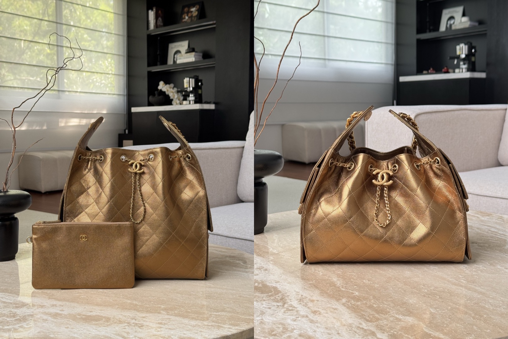 CHANEL 26C 25Bag Caviar leather In Metallic Bronze Picsew 20260324155107