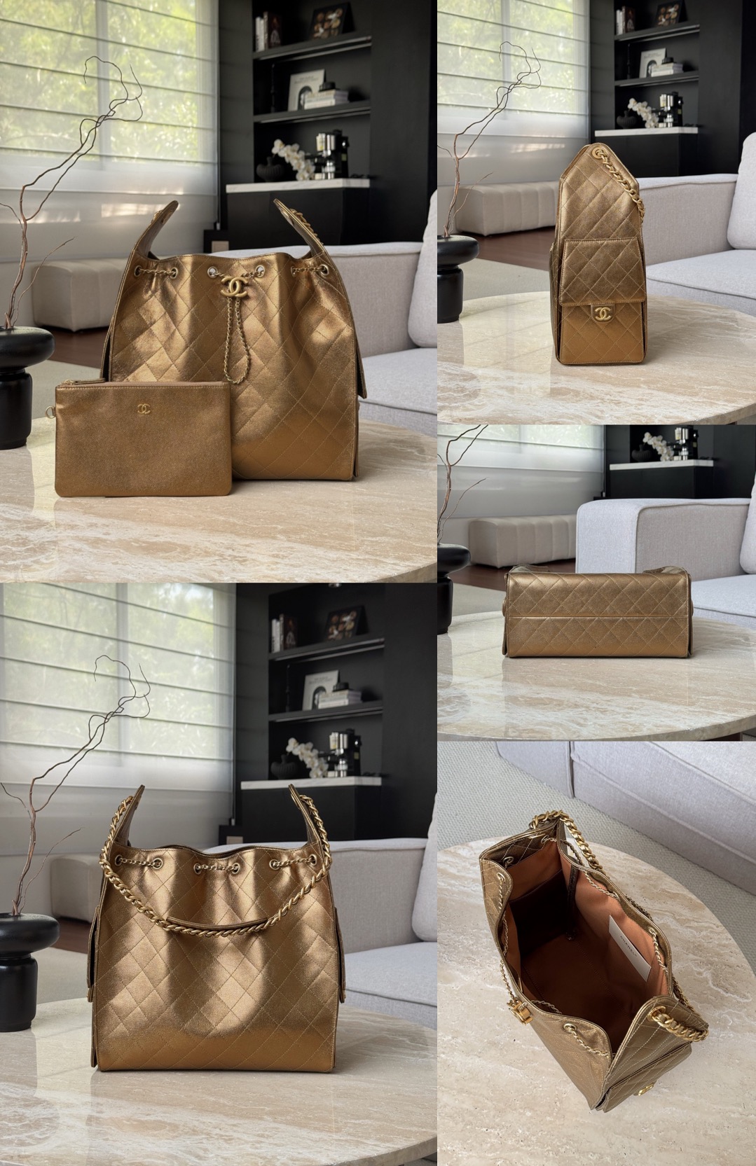 CHANEL 26C 25Bag Caviar leather In Metallic Bronze Picsew 20260324155136