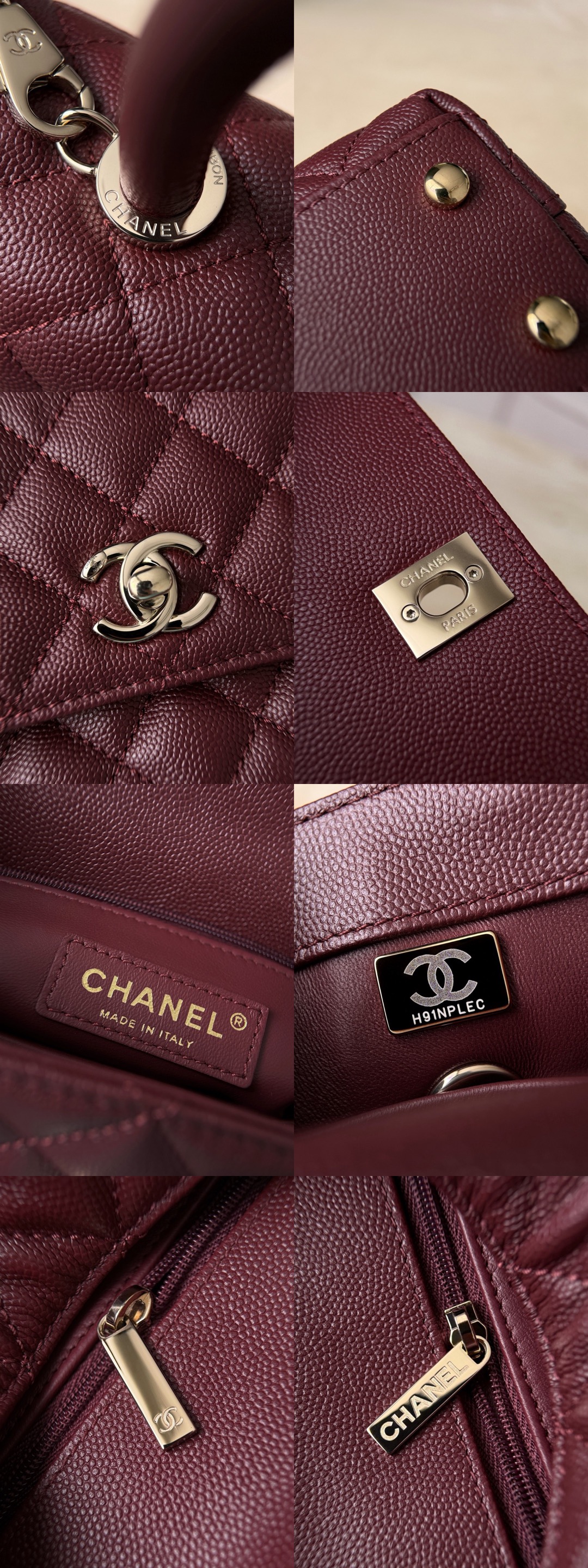 CHANEL 24A Flap Bag with Top COCO Small Handle Grained Calfskin Picsew 20260414134637