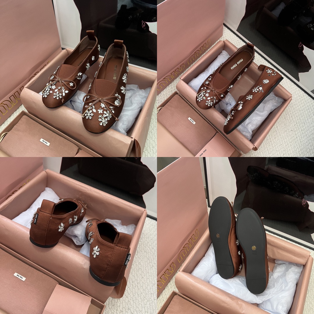 MIUMIU Flat silk loafers round toe hand-embroidered with sequins beads and flowers Picsew 20260415210237