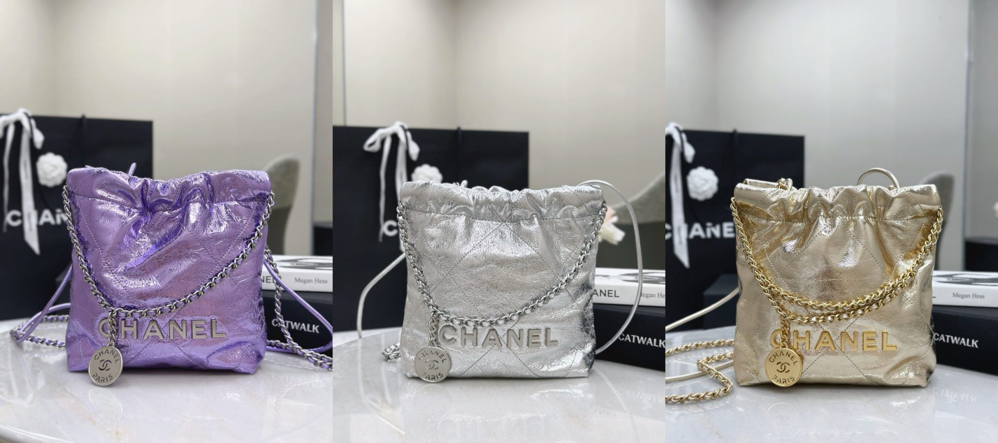 CHANEL Metallic Calfskin Quilted Mini 22bag Picsew 20260419000111 2000x889