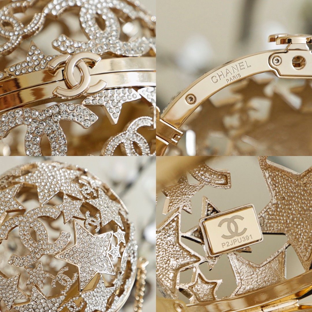 CHANEL Gold Metal Strass Crystal Sphere Minaudiere Clutch Picsew 20260428215944