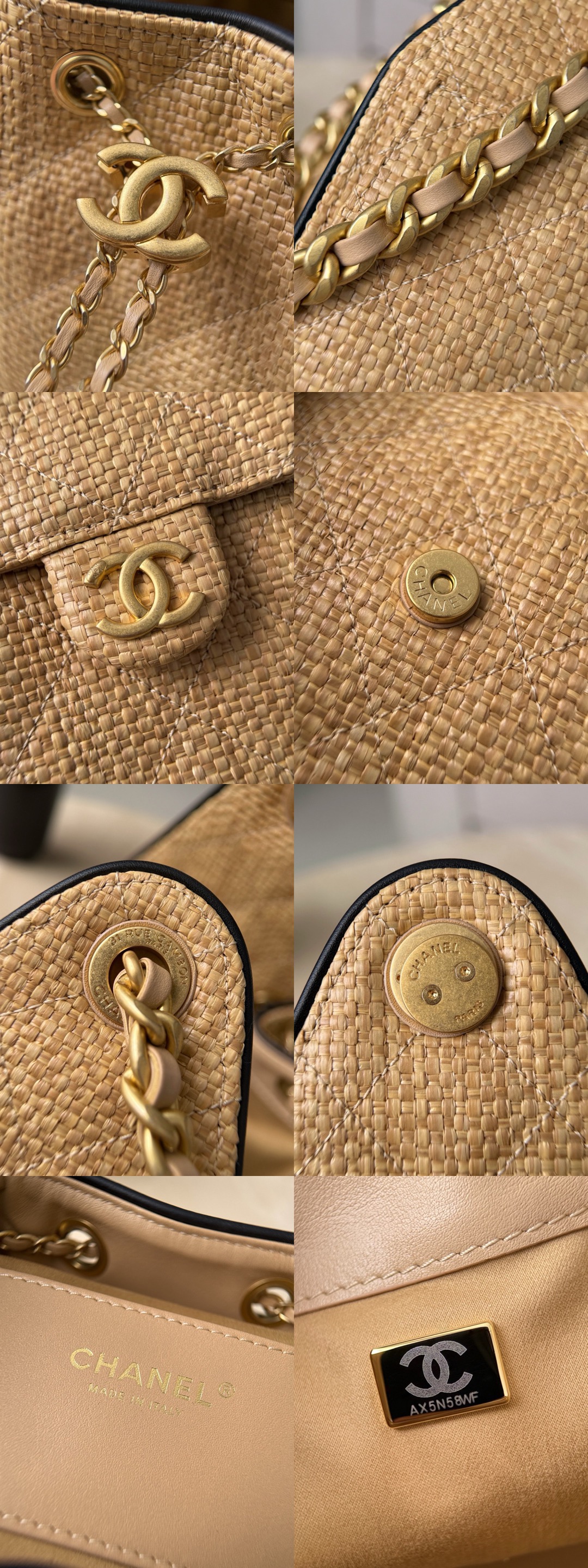 CHANEL MINI 25 Hobo Bag Beige Raffia and Black Calfskin Picsew 20260513155437