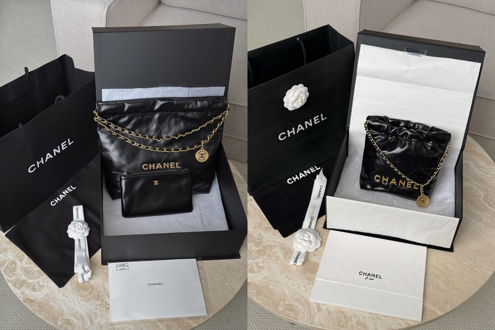 CHANEL Shiny Calfskin Quilted 22bag Black Picsew 20260518145853