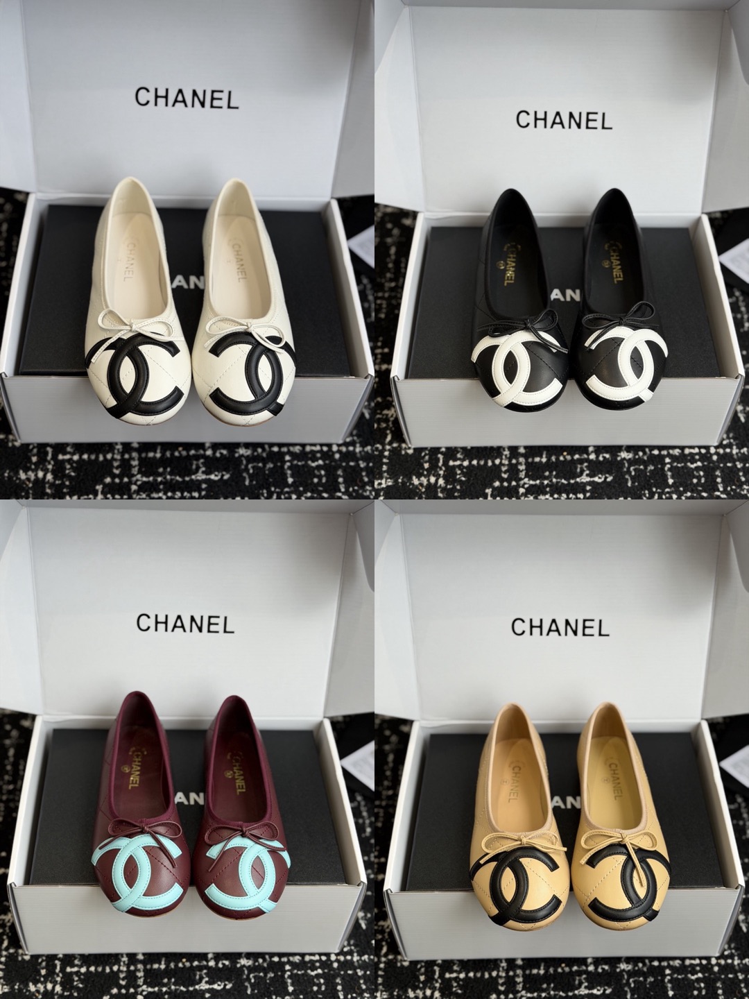 CHANEL Ballet flats Burgundy & Light Blue Picsew 20260519022432