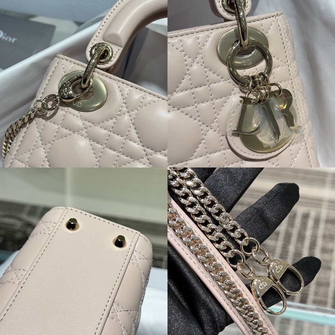 DIOR Mini Lady Dior Bag Cannage Lambskin Powder Pink Picsew 20260524003114
