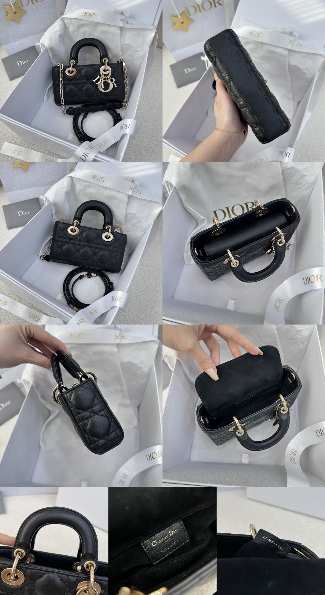 DIOR Micro Lady D-Joy Bag Cannage Lambskin White Picsew 20260526142058