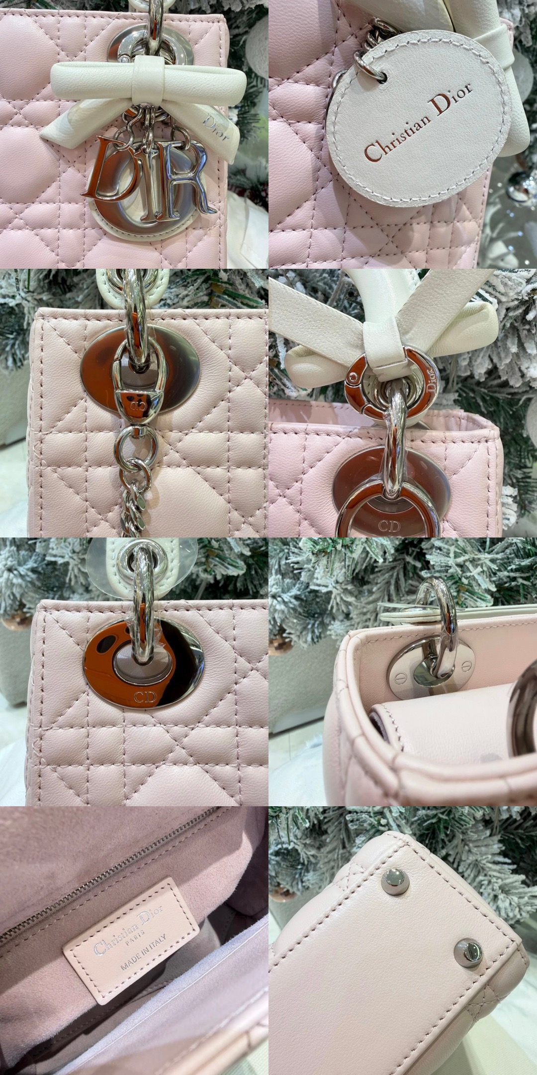 Mini Lady Dior Bag with Chain Two-Tone White and Pink Cannage Lambskin Picsew 20260615223610