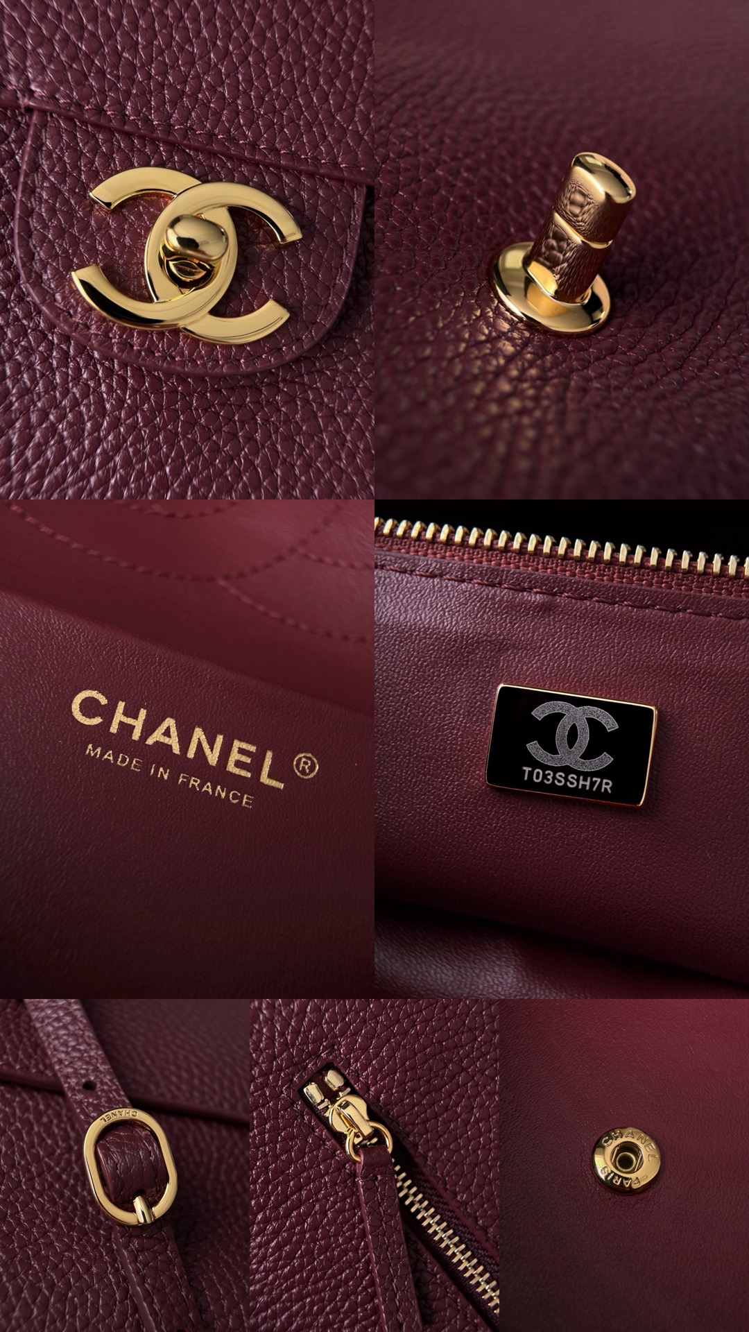 CHANEL Maxi Flap Bag Grained Calfskin In Burgundy Picsew 20260628121828