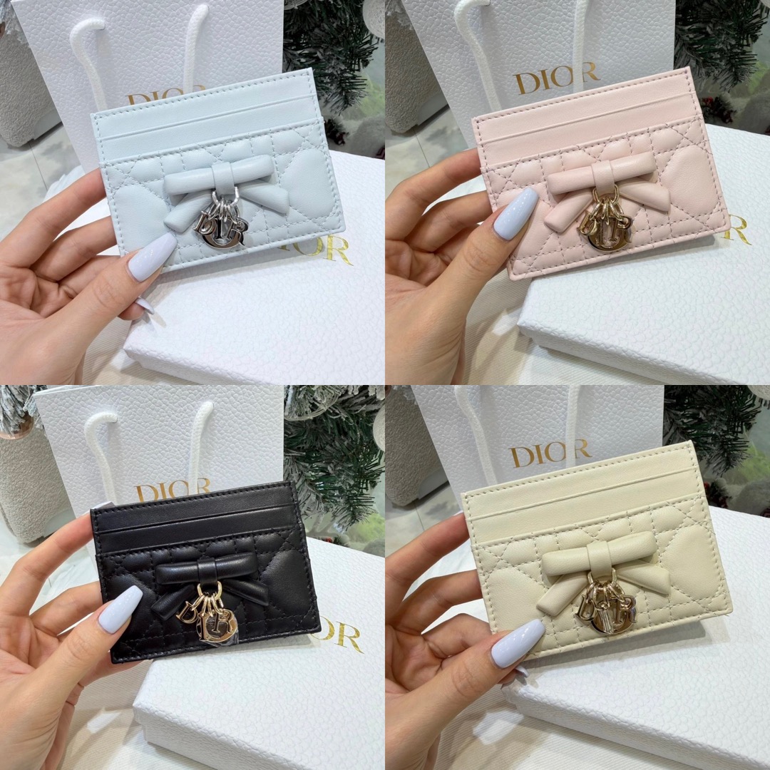 DIOR Lady Dior Freesia Card Holder Ice Blue Cannage Lambskin Picsew 20260630125456